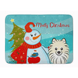 Caroline'S Treasures Snowman With Pomeranian Floor Mat, 19 X 27, Multicolor