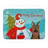 Caroline'S Treasures Snowman With German Shepherd Floor Mat, 19 X 27, Multicolor