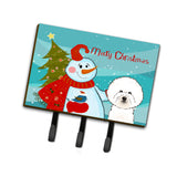 Caroline'S Treasures Bb1837Th68 Snowman With Bichon Frise Leash Or Key Holder, Large, Multicolor