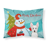 Caroline'S Treasures Bb1846Pillowcase Snowman With Westie Fabric Standard Pillowcase, Large, Multicolor