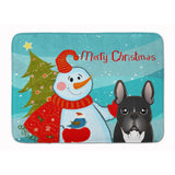 Caroline'S Treasures Snowman With French Bulldog Floor Mat, 19 X 27, Multicolor