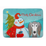 Caroline'S Treasures Snowman With Saluki Floor Mat, 19 X 27, Multicolor