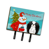 Caroline'S Treasures Bb1850Th68 Snowman With Japanese Chin Leash Or Key Holder, Large, Multicolor