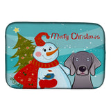 Caroline'S Treasures Snowman With Dish Drying Mat, 14 X 21