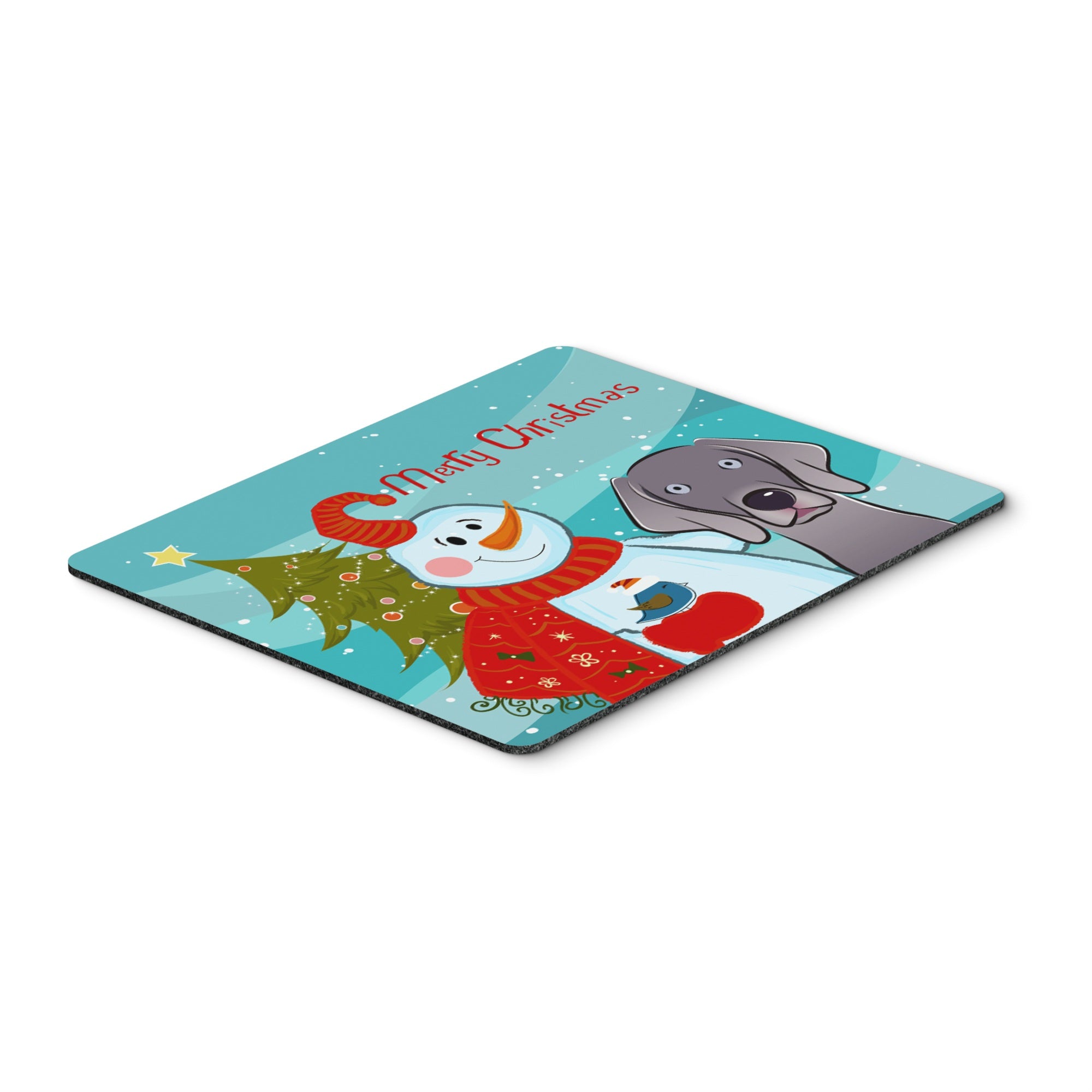 Caroline'S Treasures Snowman With Weimaraner Mouse Pad, Hot Pad Or Trivet, Multicolor (Bb1851Mp)