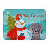 Caroline'S Treasures Snowman With Weimaraner Floor Mat, 19 X 27, Multicolor
