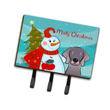 Caroline'S Treasures Bb1851Th68 Snowman With Weimaraner Leash Or Key Holder, Large, Multicolor