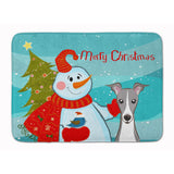 Caroline'S Treasures Snowman With Italian Greyhound Floor Mat, 19 X 27, Multicolor