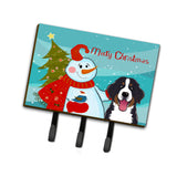 Caroline'S Treasures Bb1857Th68 Snowman With Bernese Mountain Dog Leash Or Key Holder, Large, Multicolor