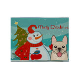 Caroline'S Treasures Bb1858Plmt Snowman With French Bulldog Fabric Placemat, Multicolor