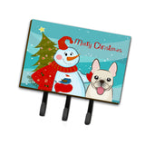 Caroline'S Treasures Bb1858Th68 Snowman With French Bulldog Leash Or Key Holder, Large, Multicolor