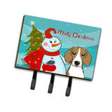 Caroline'S Treasures Bb1859Th68 Snowman With Beagle Leash Or Key Holder, Large, Multicolor