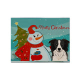 Caroline'S Treasures Bb1861Plmt Snowman With Border Collie Fabric Placemat, Multicolor