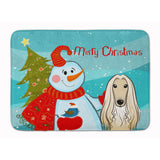 Caroline'S Treasures Snowman With Afghan Hound Floor Mat, 19 X 27, Multicolor