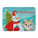 Caroline'S Treasures Snowman With Chihuahua Floor Mat, 19 X 27, Multicolor