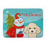 Caroline'S Treasures Snowman With Buff Poodle Floor Mat, 19 X 27, Multicolor