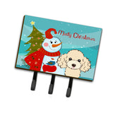 Caroline'S Treasures Bb1878Th68 Snowman With Buff Poodle Leash Or Key Holder, Large, Multicolor