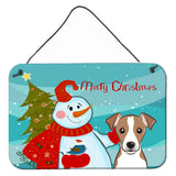 Caroline'S Treasures Snowman With Jack Russell Terrier Wall Or Door Hanging Prints Bb1880Ds812, 8Hx12W