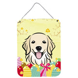 Caroline'S Treasures Golden Retriever Easter Egg Hunt Wall Or Door Hanging Prints Bb1887Ds1216, 16Hx12W, Multicolor