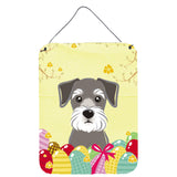 Caroline'S Treasures Schnauzer Easter Egg Hunt Wall Or Door Hanging Prints Bb1888Ds1216, 16Hx12W, Multicolor