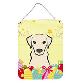 Caroline'S Treasures Yellow Labrador Easter Egg Hunt Wall Or Door Hanging Prints Bb1904Ds1216, 16H X 12W, Multicolor