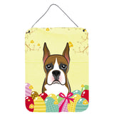 Caroline'S Treasures Boxer Easter Egg Hunt Wall Or Door Hanging Prints Bb1905Ds1216, 16Hx12W, Multicolor