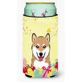 Caroline'S Treasures Bb1907Tbc Shiba Inu Easter Egg Hunt Tall Boy Hugger Koozie, Multicolor