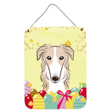 Caroline'S Treasures Borzoi Easter Egg Hunt Wall Or Door Hanging Prints Bb1910Ds1216, 16Hx12W, Multicolor