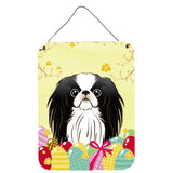 Caroline'S Treasures Japanese Chin Easter Egg Hunt Wall Or Door Hanging Prints Bb1912Ds1216, 16Hx12W, Multicolor