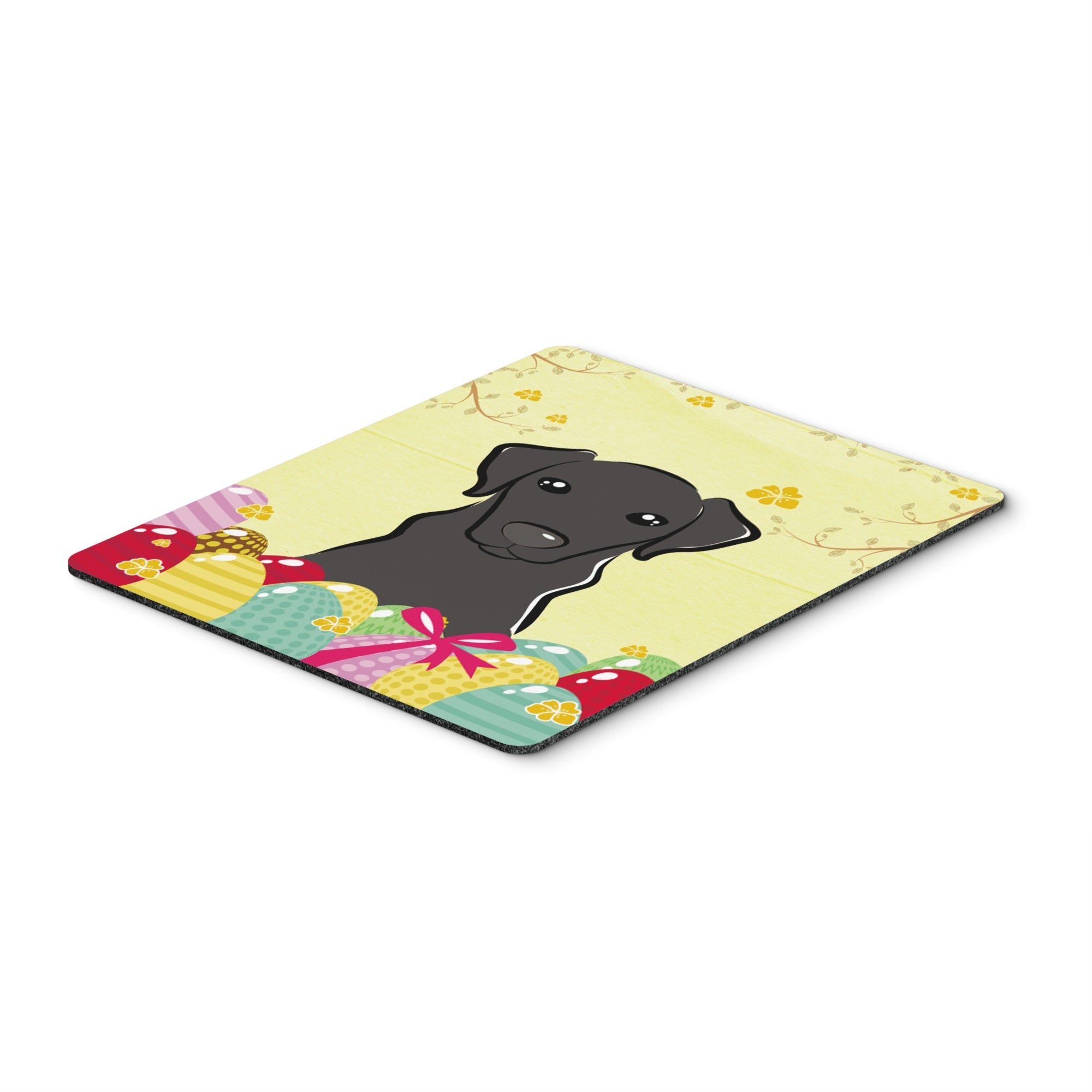 Caroline'S Treasures Black Labrador Easter Egg Hunt Mouse Pad, Hot Pad Or Trivet, Multicolor (Bb1917Mp)