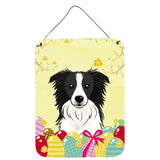 Caroline'S Treasures Border Collie Easter Egg Hunt Wall Or Door Hanging Prints Bb1923Ds1216, 16Hx12W, Multicolor