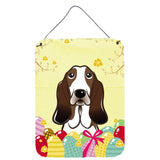 Caroline'S Treasures Basset Hound Easter Egg Hunt Wall Or Door Hanging Prints Bb1925Ds1216, 16Hx12W, Multicolor