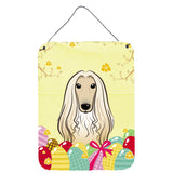 Caroline'S Treasures Afghan Hound Easter Egg Hunt Wall Or Door Hanging Prints Bb1926Ds1216, 16Hx12W, Multicolor