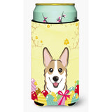 Caroline'S Treasures Bb1935Tbc Sable Corgi Easter Egg Hunt Tall Boy Hugger Koozie, Multicolor