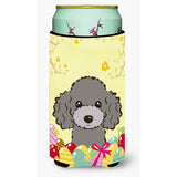 Caroline'S Treasures Bb1941Tbc Silver Gray Poodle Easter Egg Hunt Tall Boy Hugger Koozie, Multicolor