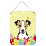 Caroline'S Treasures Jack Russell Terrier Easter Egg Hunt Wall Or Door Hanging Prints Bb1943Ds1216, 16Hx12W, Multicolor