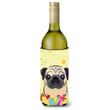 Caroline'S Treasures Bb1944Literk Fawn Pug Easter Egg Hunt Wine Bottle Hugger Koozie, 750Ml, Multicolor