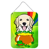 Caroline'S Treasures Golden Retriever St. Patrick'S Day Wall Or Door Hanging Prints Bb1949Ds1216, 16Hx12W, Multicolor