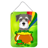 Caroline'S Treasures Schnauzer St. Patrick'S Day Wall Or Door Hanging Prints Bb1950Ds1216, 16Hx12W, Multicolor