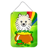 Caroline'S Treasures Pomeranian St. Patrick'S Day Wall Or Door Hanging Prints Bb1951Ds1216, 16Hx12W, Multicolor