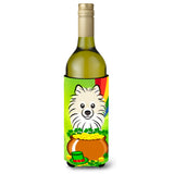 Caroline'S Treasures Bb1951Literk Pomeranian St. Patrick'S Day Wine Bottle Hugger Koozie, 750Ml, Multicolor