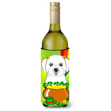 Caroline'S Treasures Bb1952Literk Maltese St. Patrick'S Day Wine Bottle Hugger Koozie, 750Ml, Multicolor