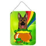 Caroline'S Treasures German Shepherd St. Patrick'S Day Wall Or Door Hanging Prints Bb1955Ds1216, 16Hx12W, Multicolor