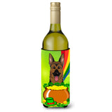 Caroline'S Treasures Bb1955Literk German Shepherd St. Patrick'S Day Wine Bottle Hugger Koozie, 750Ml, Multicolor