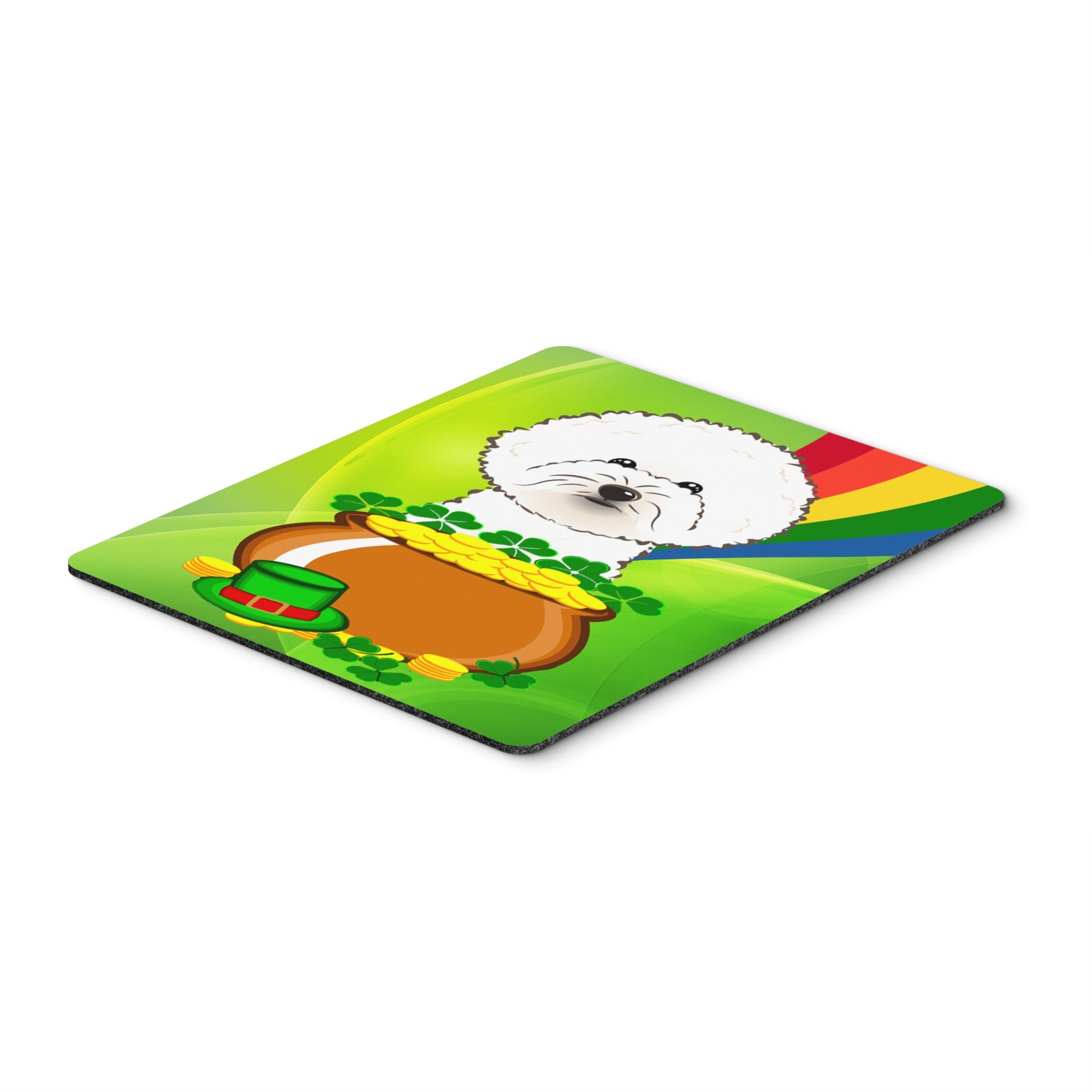 Caroline'S Treasures Bichon Frise St. Patrick'S Day Mouse Pad, Hot Pad Or Trivet, Multicolor (Bb1961Mp)