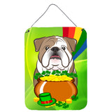 Caroline'S Treasures English Bulldog St. Patrick'S Day Wall Or Door Hanging Prints Bb1963Ds1216, 16Hx12W, Multicolor