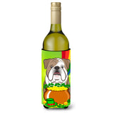 Caroline'S Treasures Bb1963Literk English Bulldog St. Patrick'S Day Wine Bottle Hugger Koozie, 750Ml, Multicolor