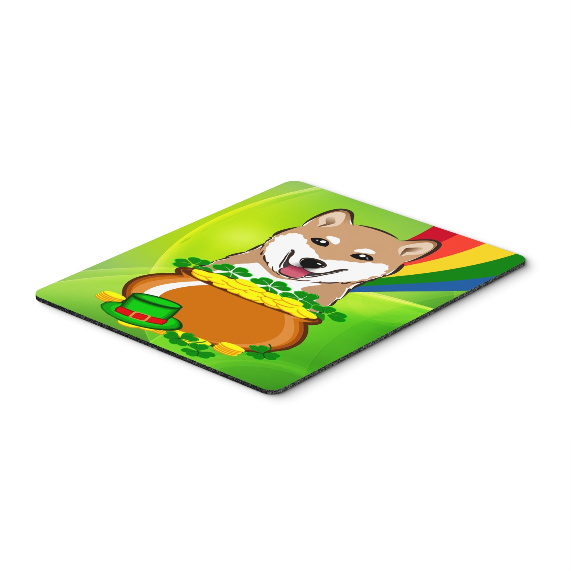 Caroline'S Treasures Shiba Inu St. Patrick'S Day Mouse Pad, Hot Pad Or Trivet, Multicolor (Bb1969Mp)