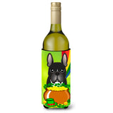 Caroline'S Treasures Bb1971Literk French Bulldog St. Patrick'S Day Wine Bottle Hugger Koozie, 750Ml, Multicolor