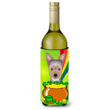 Caroline'S Treasures Bb1976Literk Yorkie Puppy St. Patrick'S Day Wine Bottle Hugger Koozie, 750Ml, Multicolor